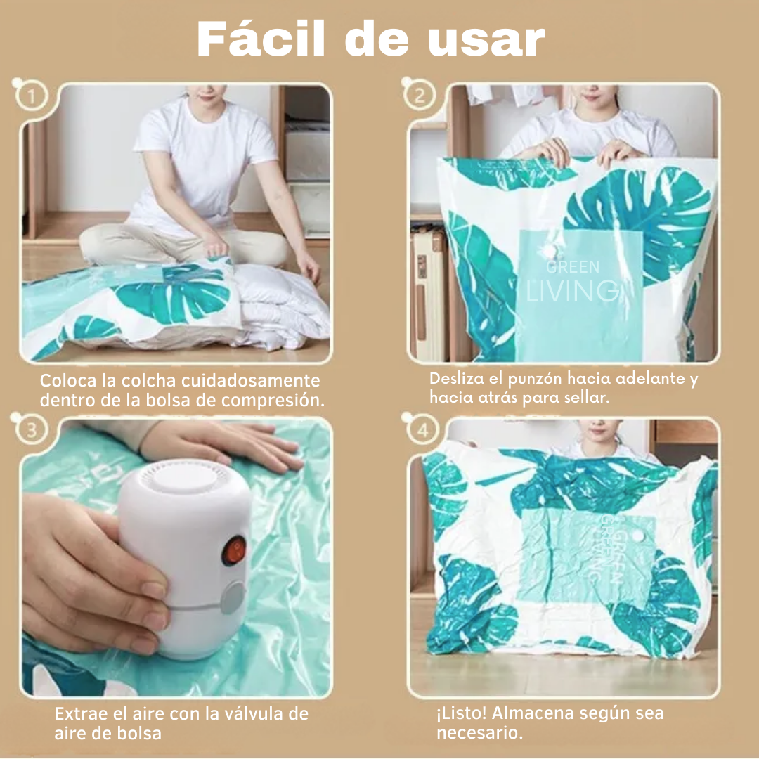 2 BOLSAS DE COMPRESIÓN + BOMBA ELÉCTRICA